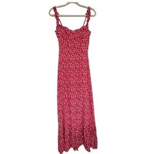 VICI My Fair Lady Red Floral Maxi Dress Small NEW